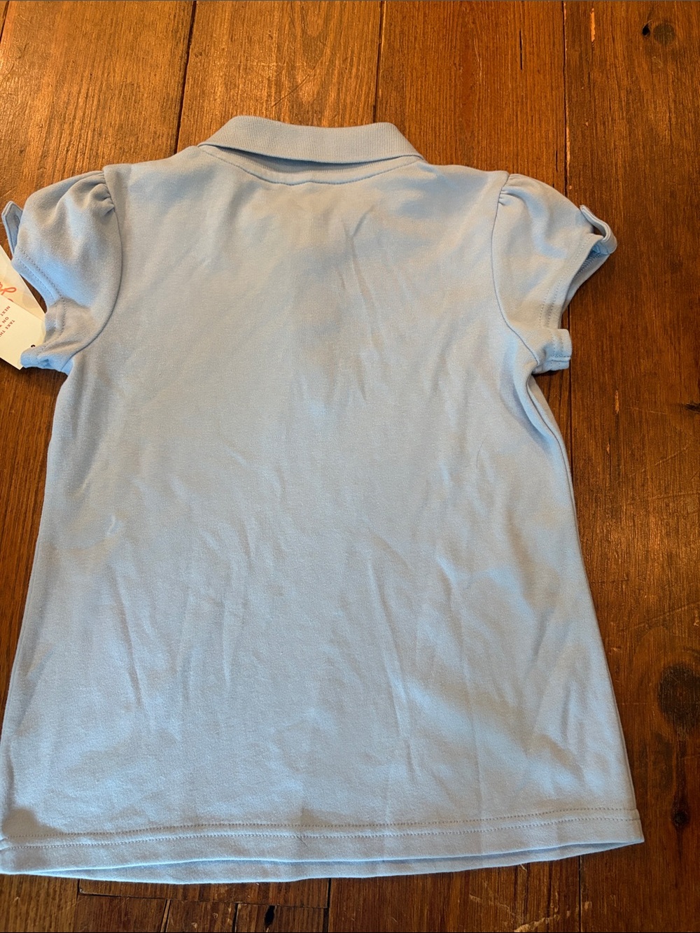 Cat & Jack Pale Blue Girls' Polo with Puff Sleeves - Picture 6 of 6
